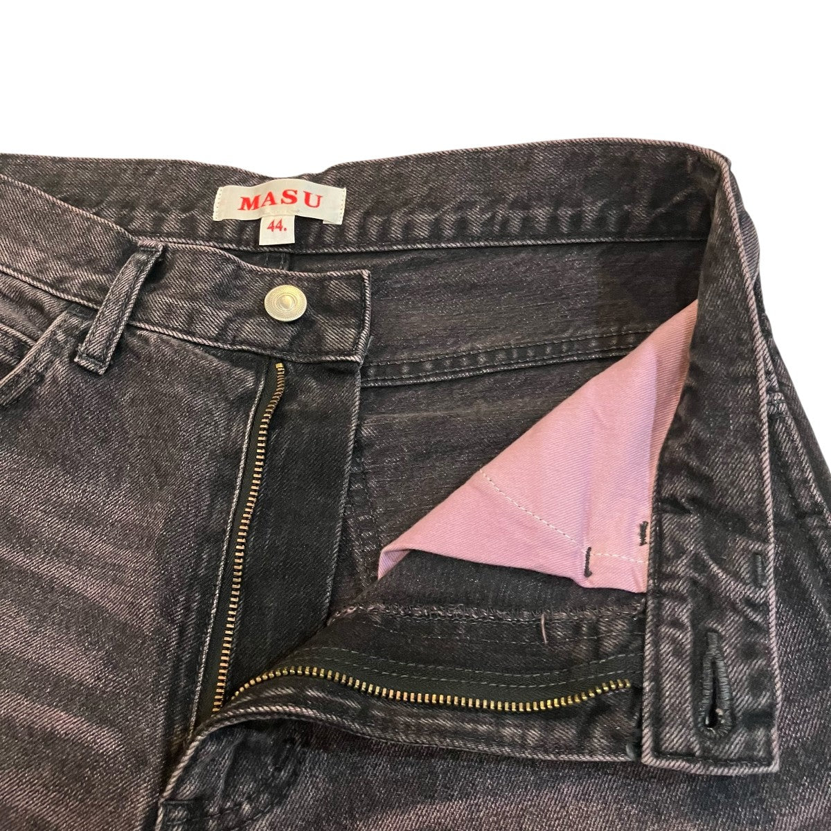 MASU(エムエーエスユー) デニムパンツ MBFW-PTB224C ブラック×パープル
