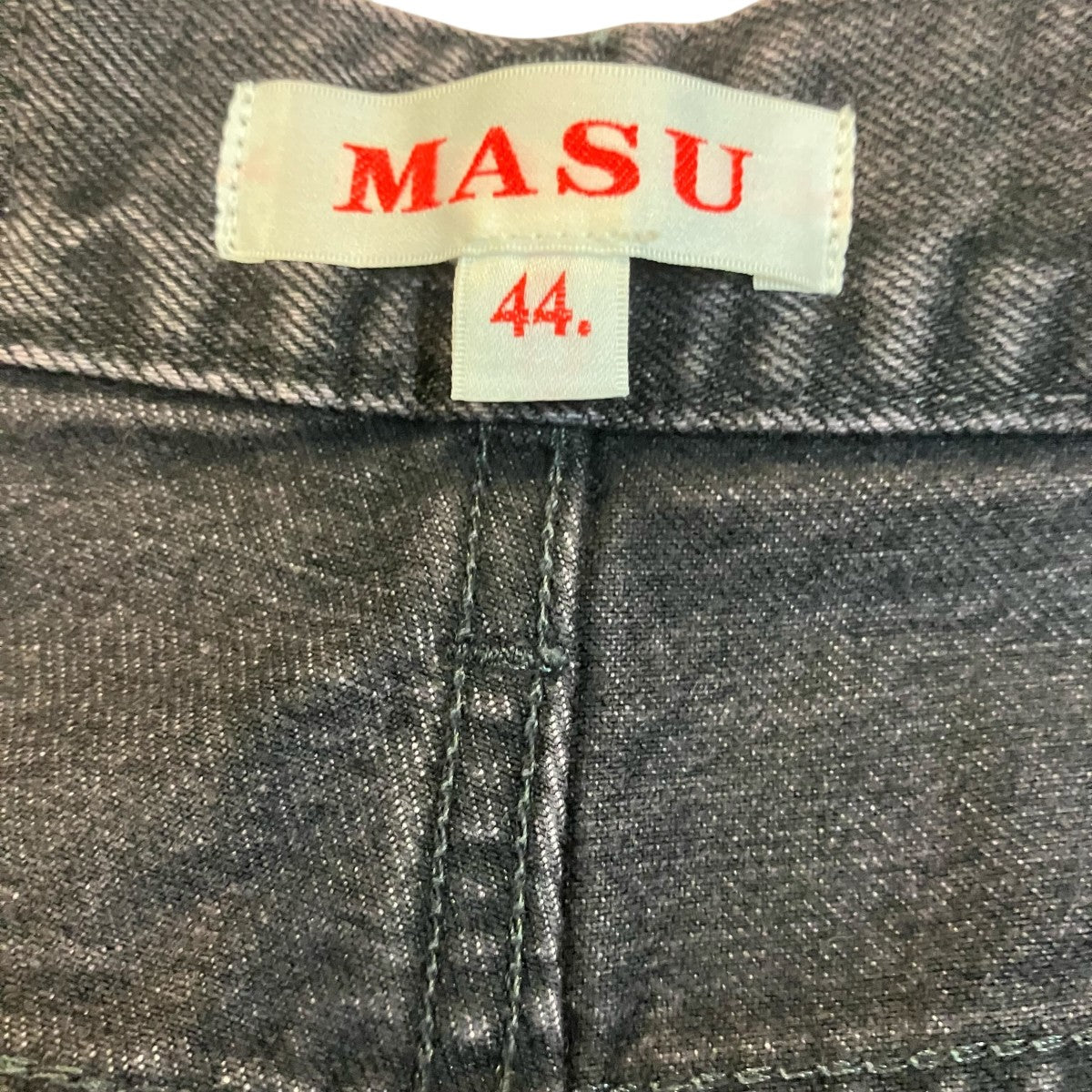 MASU(エムエーエスユー) デニムパンツ MBFW-PTB224C ブラック×パープル