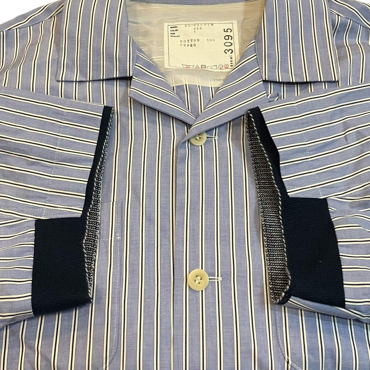 sacai トーマスメイソン半袖シャツ 古着・中古-4枚目のアイテム画像