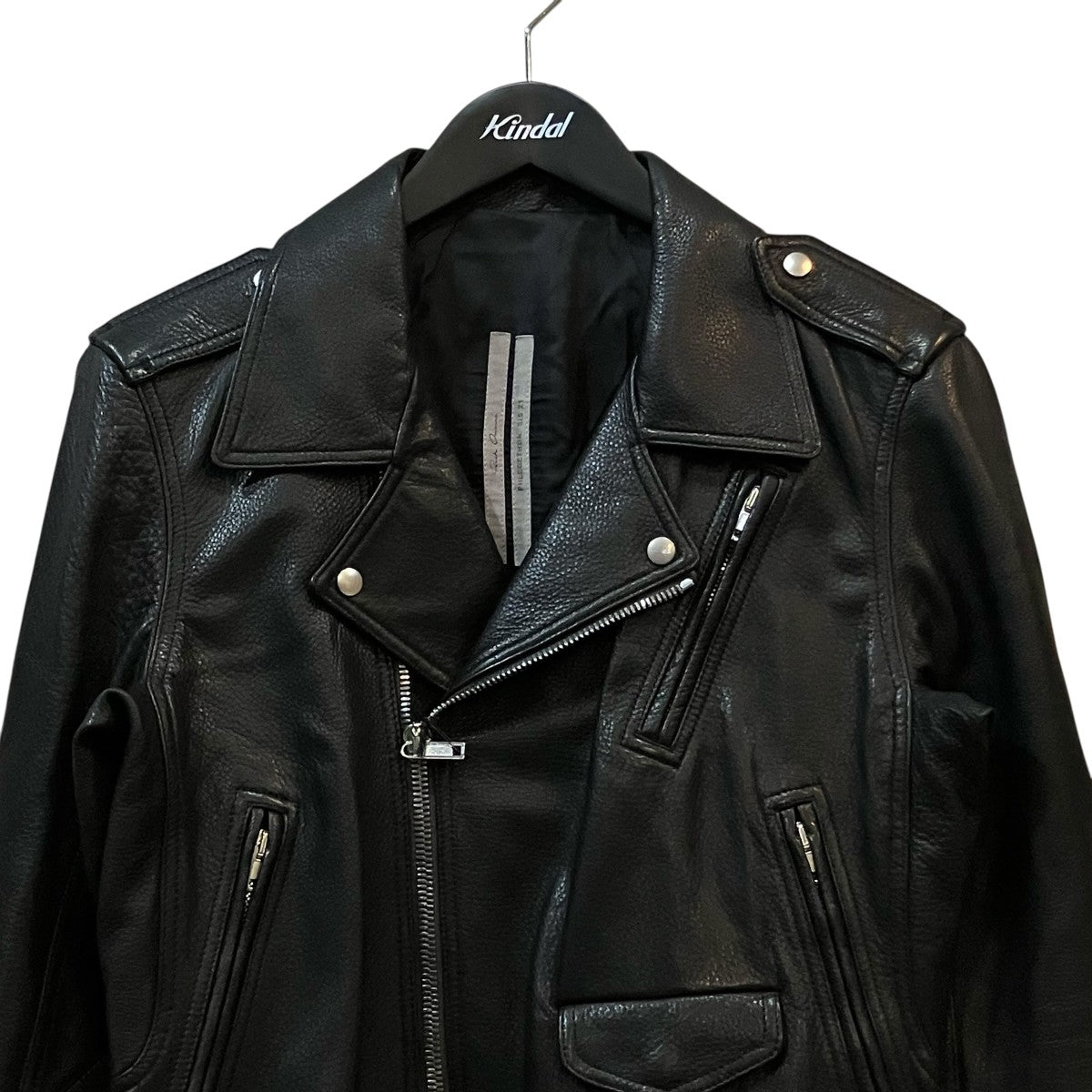 RICK OWENS 「LUKE STOOGES JACKET」レザーダブルライダースジャケットRU21S6771 LC 古着・中古-3枚目のアイテム画像