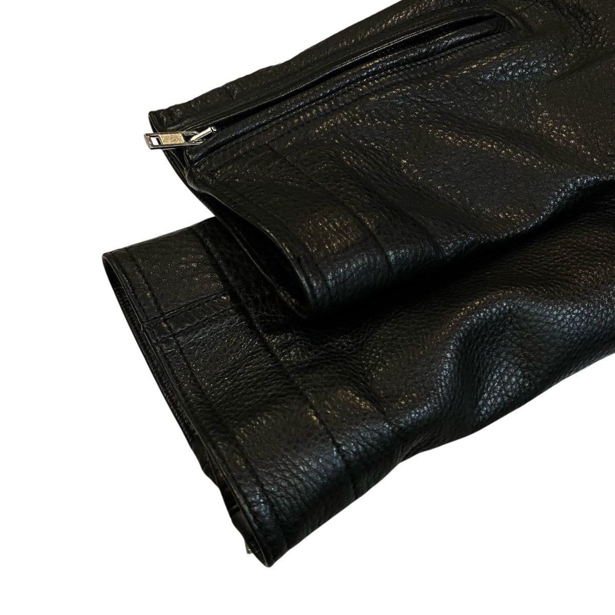 RICK OWENS 「LUKE STOOGES JACKET」レザーダブルライダースジャケットRU21S6771 LC 古着・中古-4枚目のアイテム画像