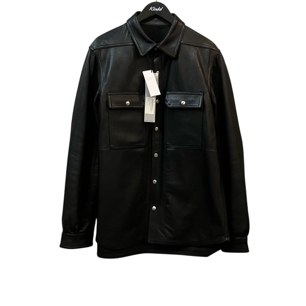 RICK OWENS Outer Shirt レザーアウターシャツ 古着・中古-1枚目のアイテム画像