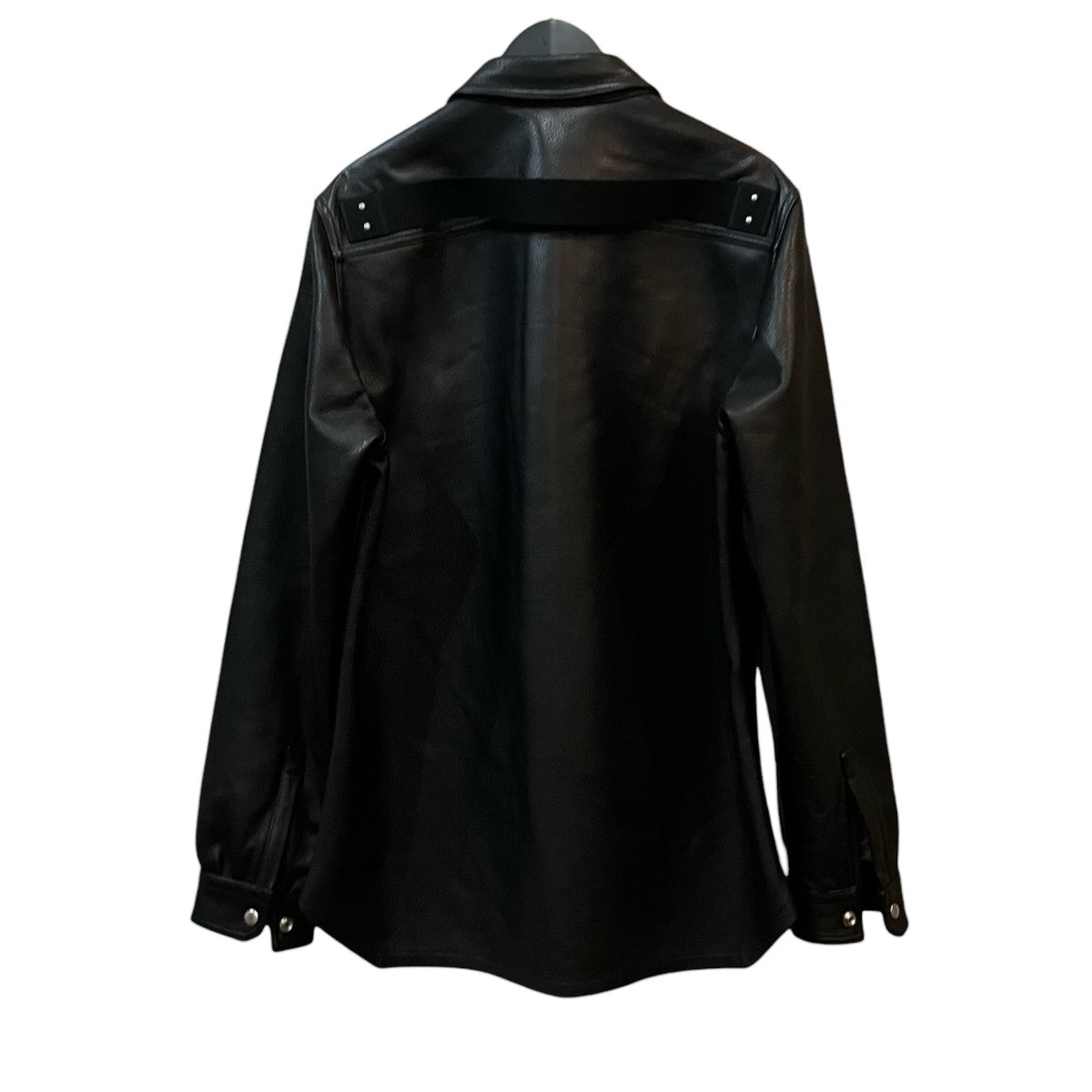 RICK OWENS Outer Shirt レザーアウターシャツ 古着・中古-2枚目のアイテム画像