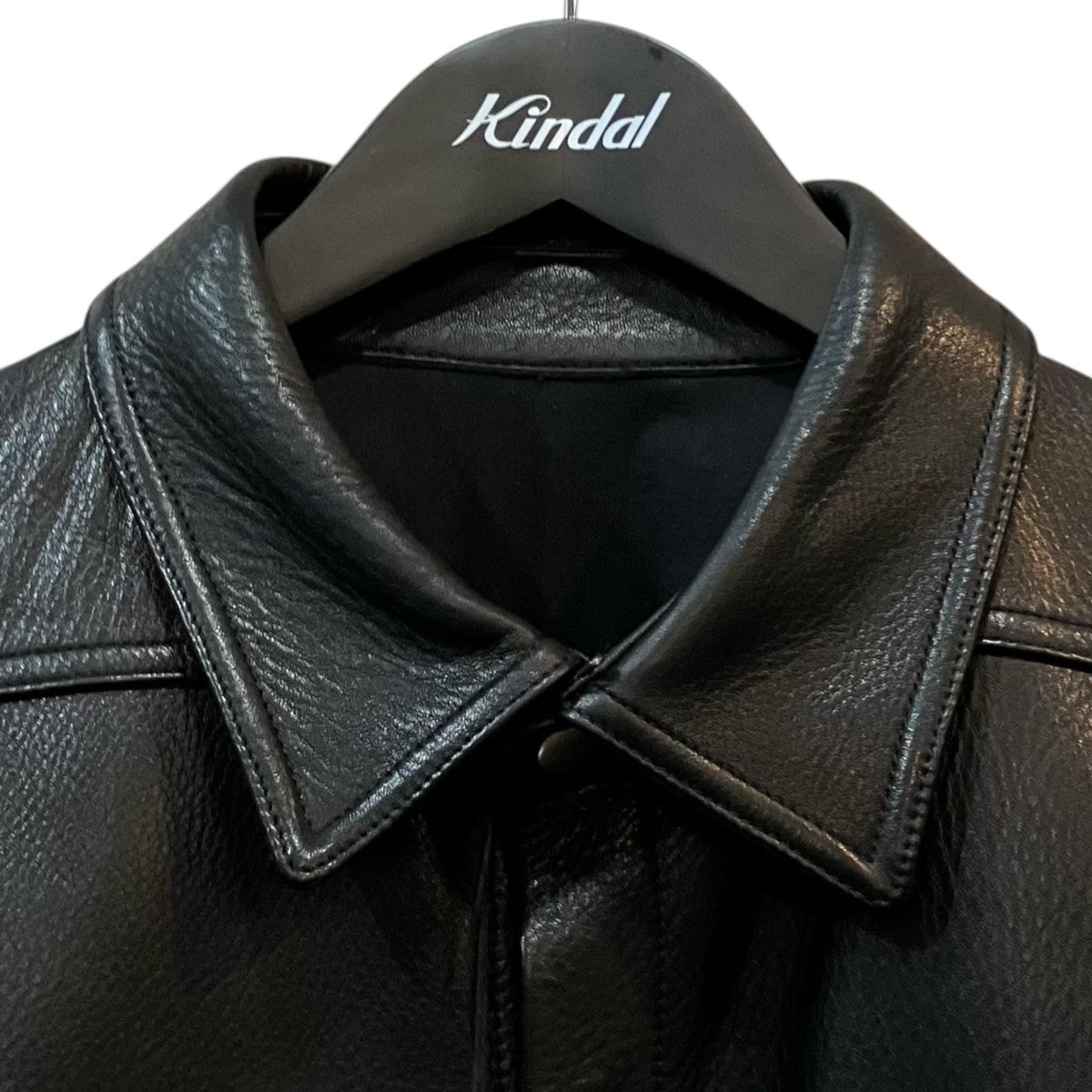 RICK OWENS Outer Shirt レザーアウターシャツ 古着・中古-3枚目のアイテム画像