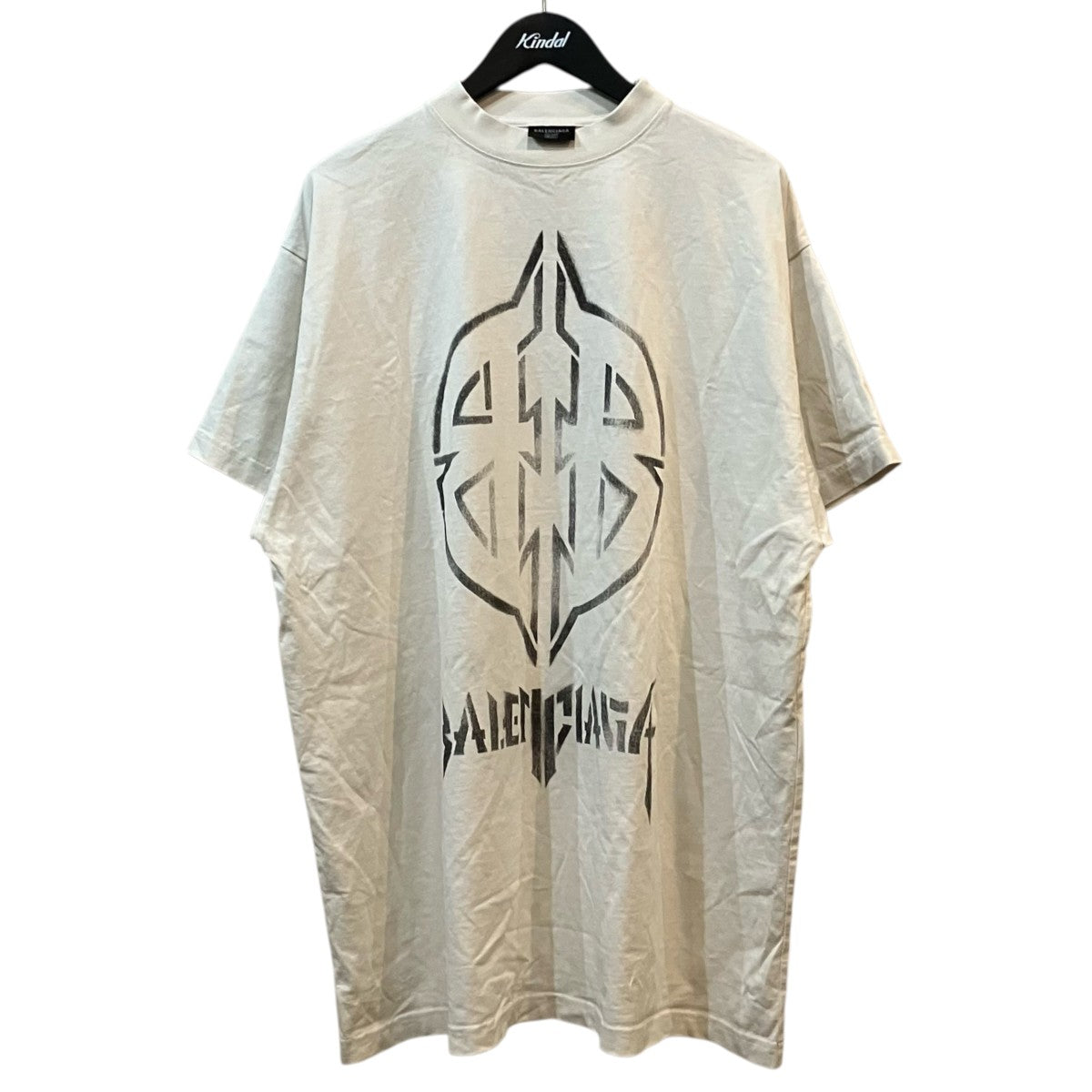 BALENCIAGA Metal BB メタルBB汚れ加工プリントTシャツ 古着・中古-1枚目のアイテム画像