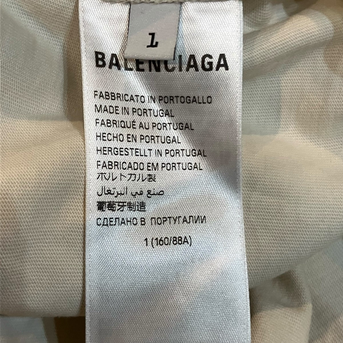 BALENCIAGA Metal BB メタルBB汚れ加工プリントTシャツ 古着・中古-5枚目のアイテム画像