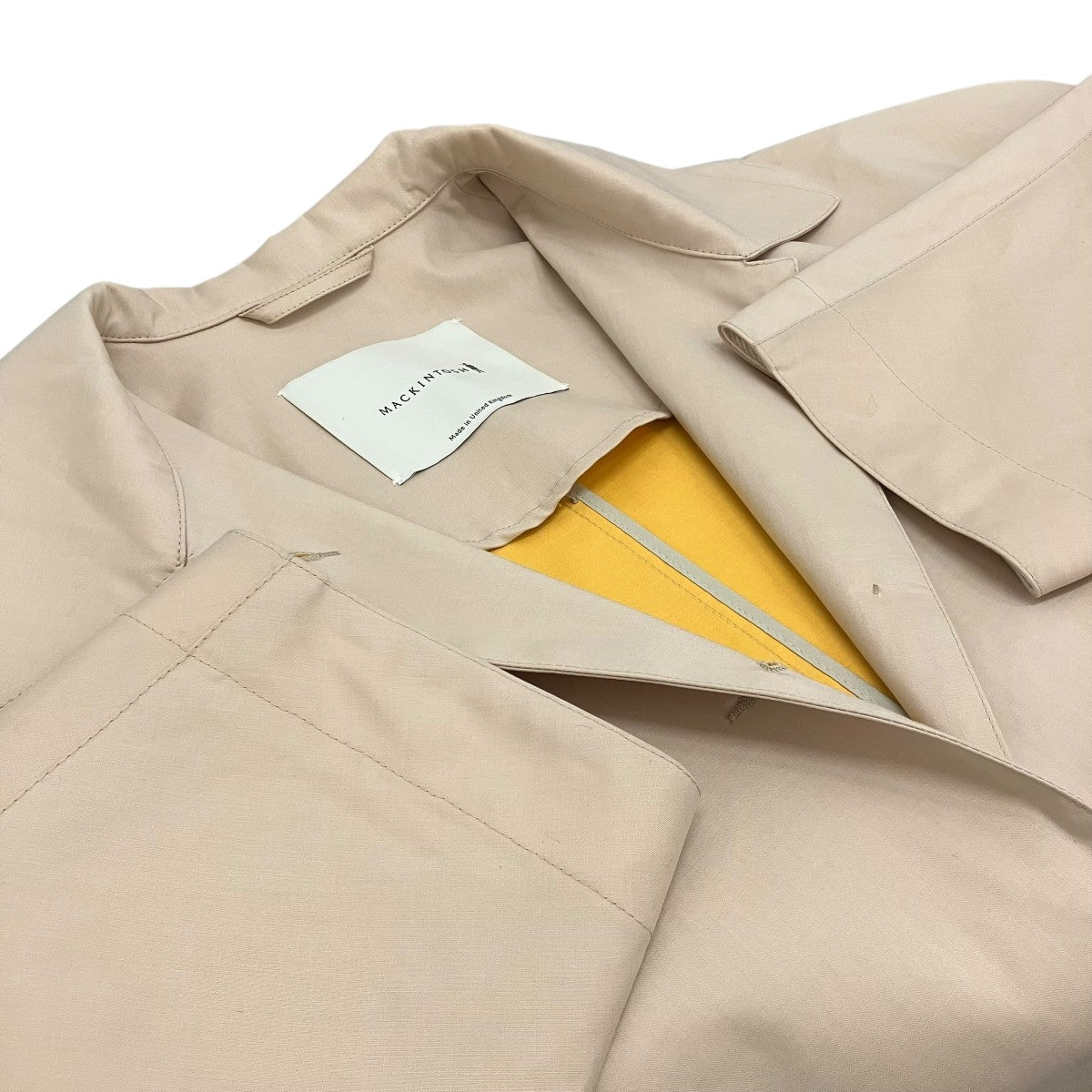 【yamayama 】mackintosh マッキントッシュ　ベージュ MACKINTOSH(マッキントッシュ) ゴム引きコート ベージュ サイズ 6