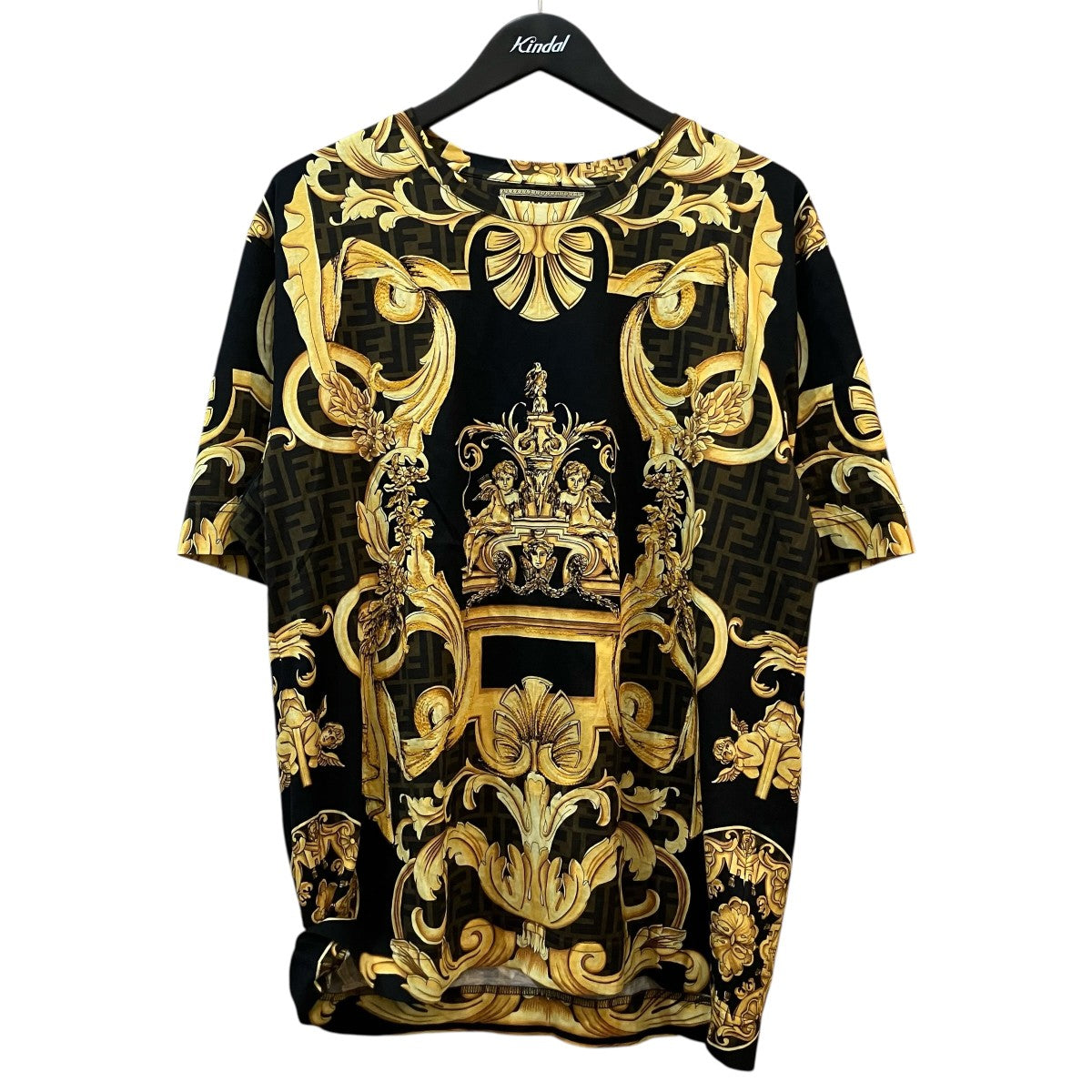 FENDI×VERSACE ズッカ柄TシャツFY0936 AKDZ 古着・中古-1枚目のアイテム画像