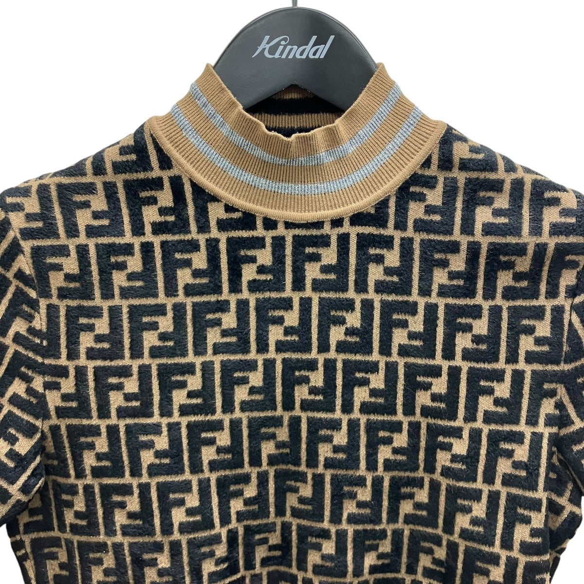 FENDI ズッカ柄半袖ニット 古着・中古-2枚目のアイテム画像