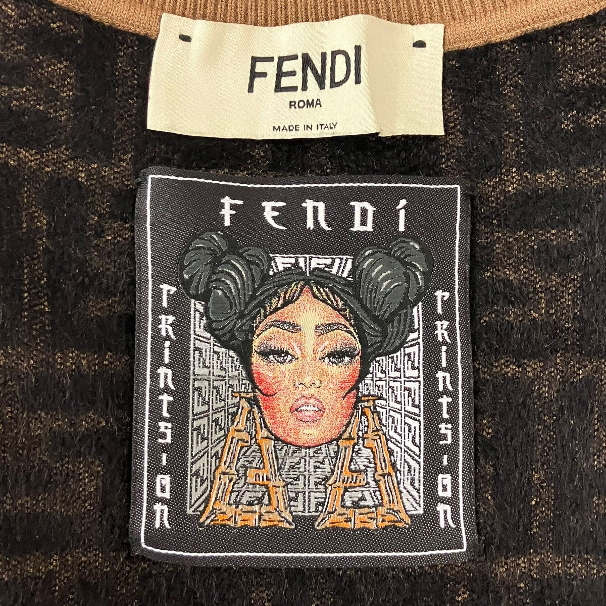 FENDI ズッカ柄半袖ニット 古着・中古-5枚目のアイテム画像