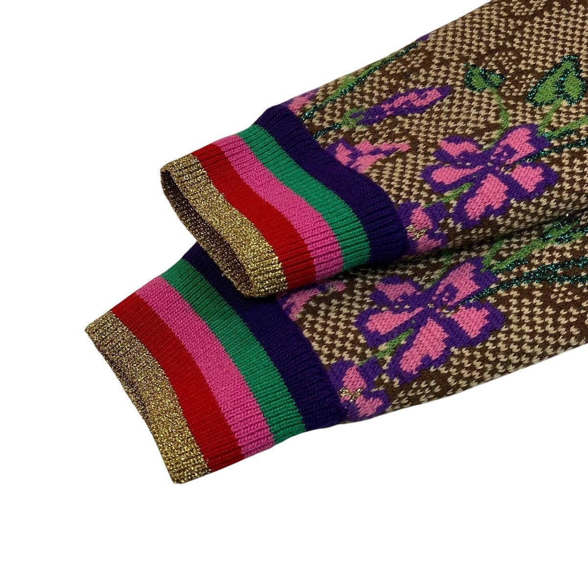 GUCCI フローラジャガードカーディガン606080 XKA7F 古着・中古-4枚目のアイテム画像