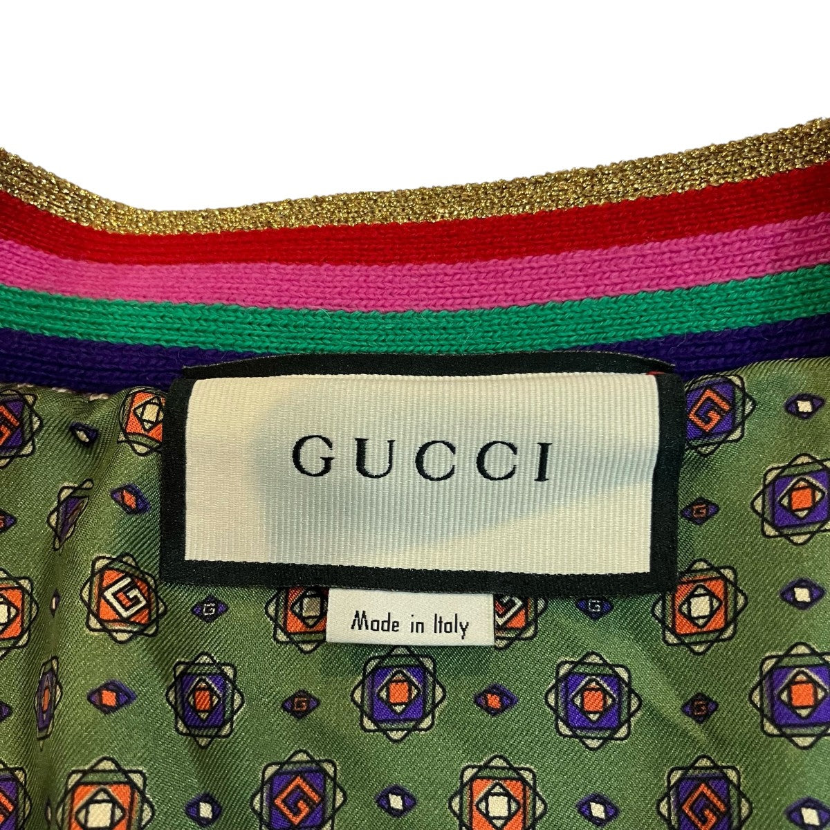 GUCCI フローラジャガードカーディガン606080 XKA7F 古着・中古-5枚目のアイテム画像