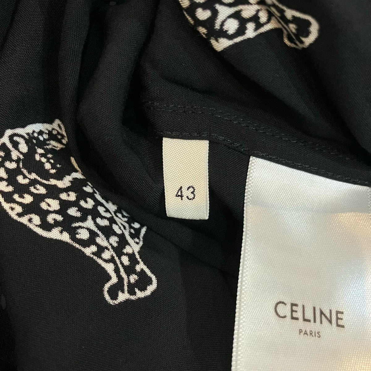 CELINE ヒョウ柄レーヨンシャツ2C718362Q 古着・中古-6枚目のアイテム画像