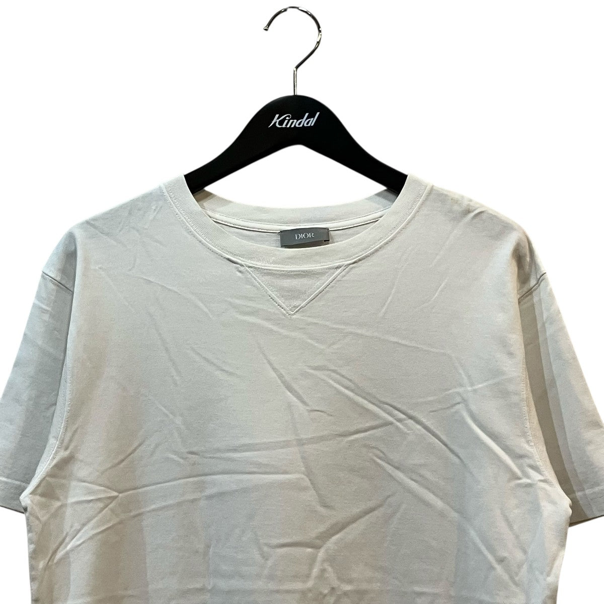 DIOR 裾オブリーク柄切替Tシャツ113J632A0677 113J632A0677 ホワイト