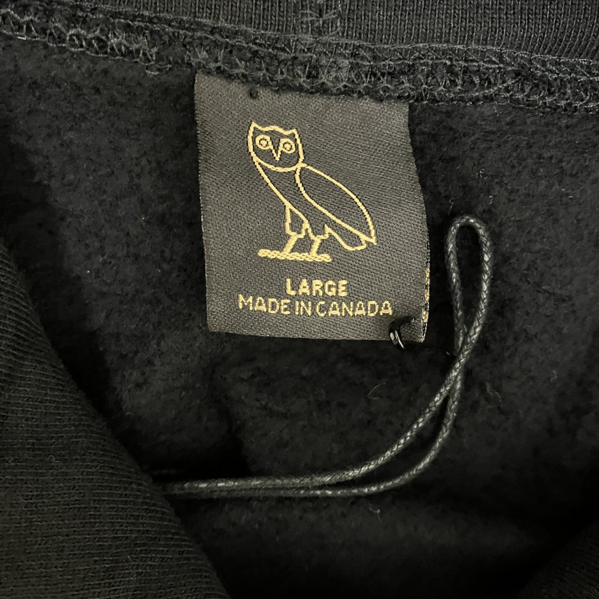 フクロウ刺繍プルオーバーパーカー