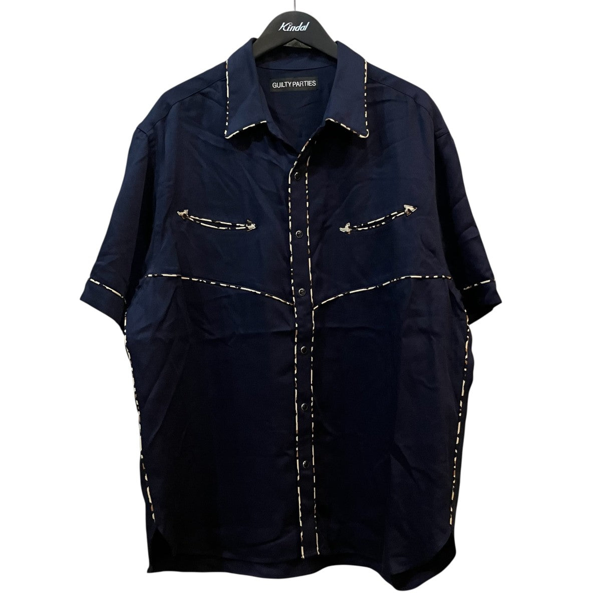 「WESTERN SHIRT S S」レオパードパイピング半袖ウエスタンシャツ24SS WMS WS01