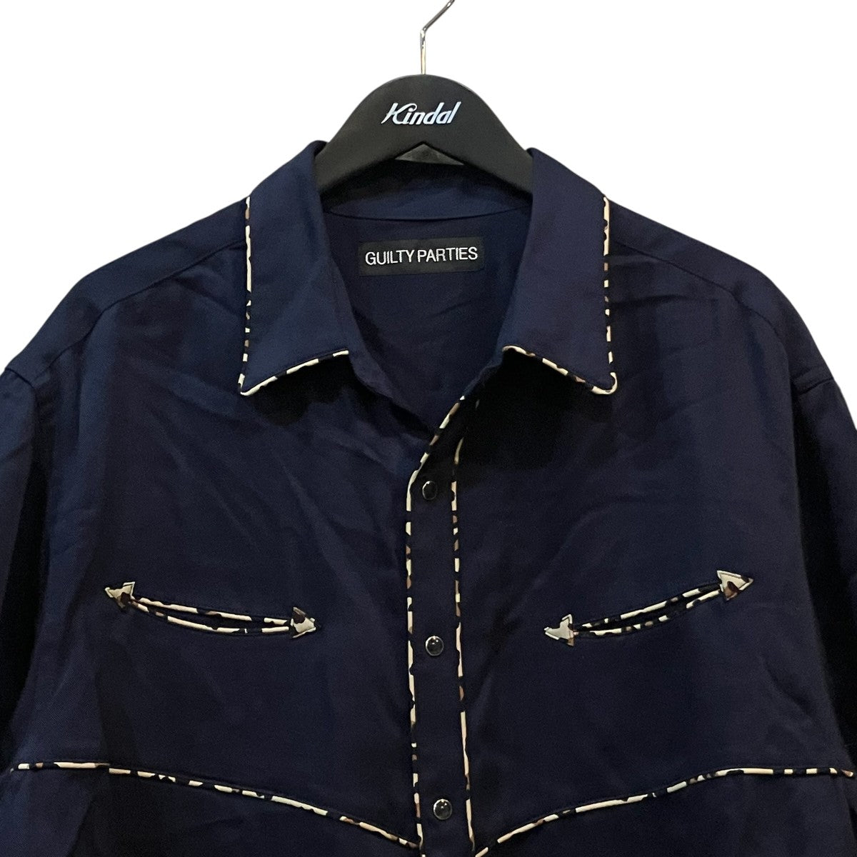 「WESTERN SHIRT S S」レオパードパイピング半袖ウエスタンシャツ24SS WMS WS01