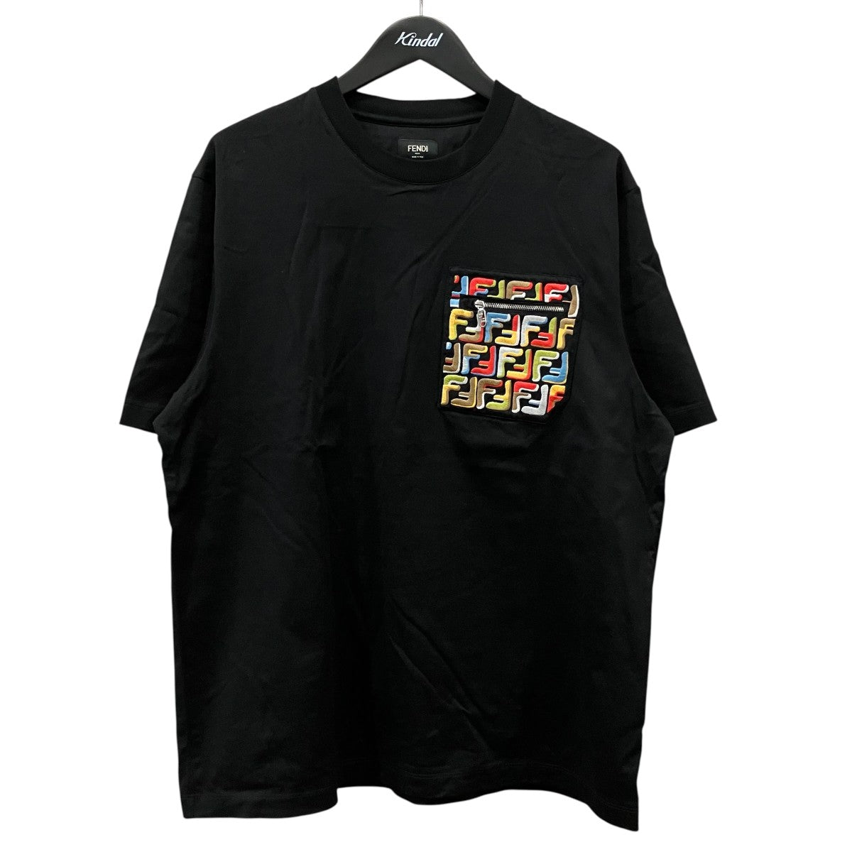 FENDI 刺繍ジップポケットTシャツFY1257 古着・中古-1枚目のアイテム画像