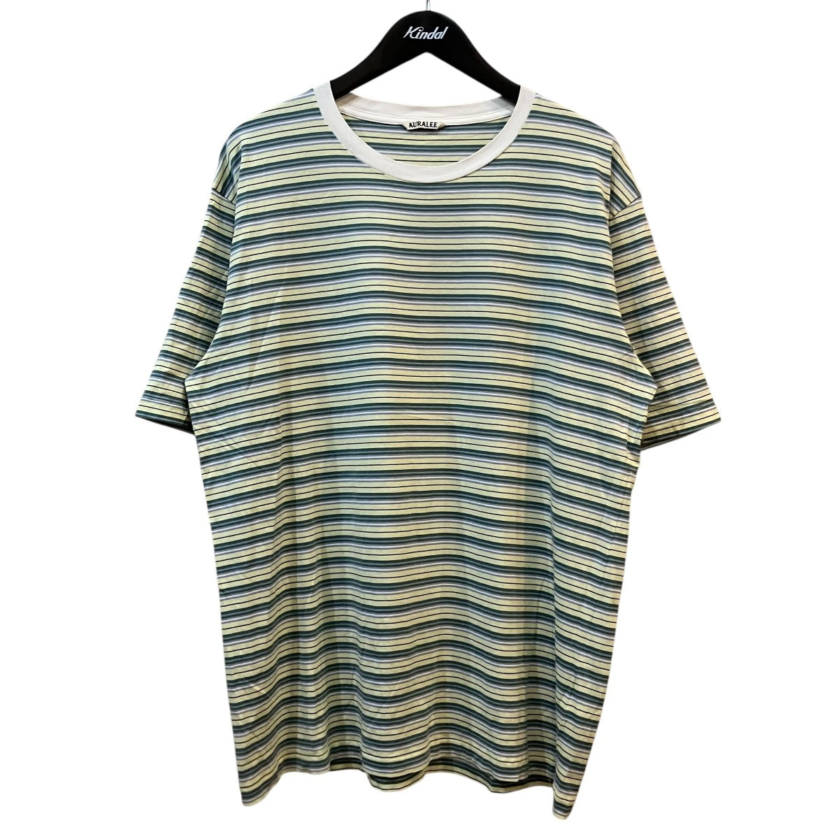 AURALEE 24SS「HARD TWIST COTTON BORDER TEE」ボーダーTシャツA24ST02BR 古着・中古-1枚目のアイテム画像