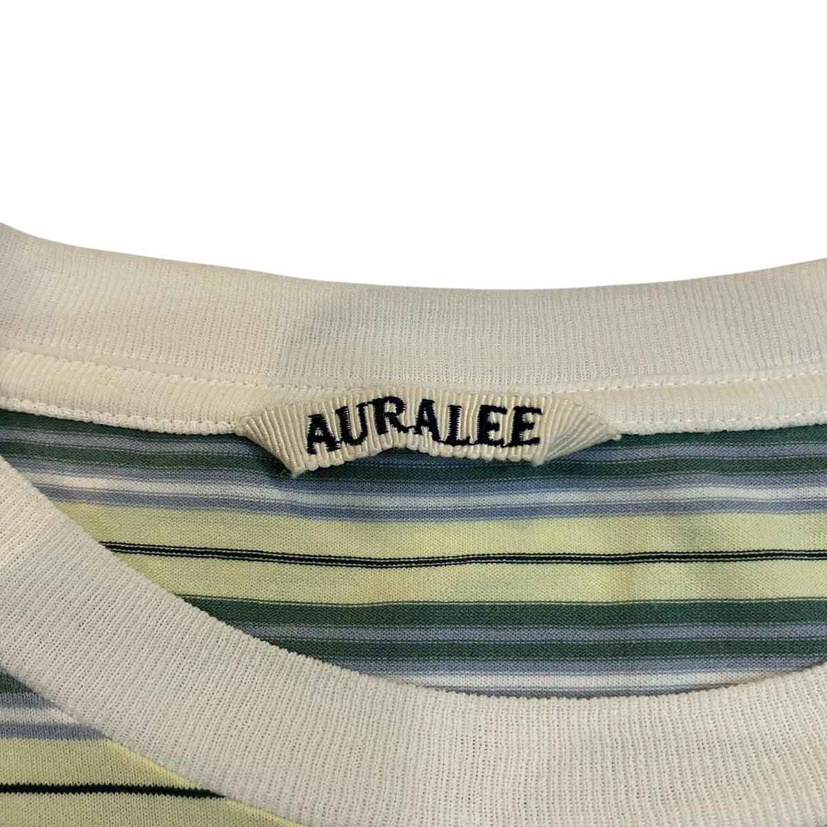 AURALEE 24SS「HARD TWIST COTTON BORDER TEE」ボーダーTシャツA24ST02BR 古着・中古-5枚目のアイテム画像