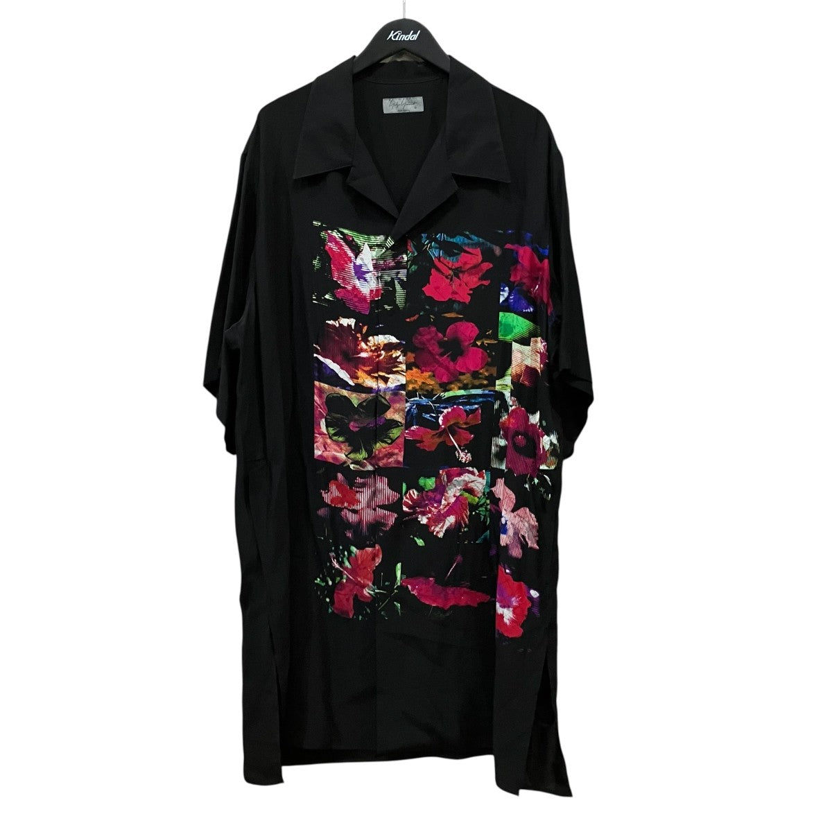 Yohji Yamamoto pour homme オープンカラーシルクロングシャツHG B27 404 古着・中古-1枚目のアイテム画像
