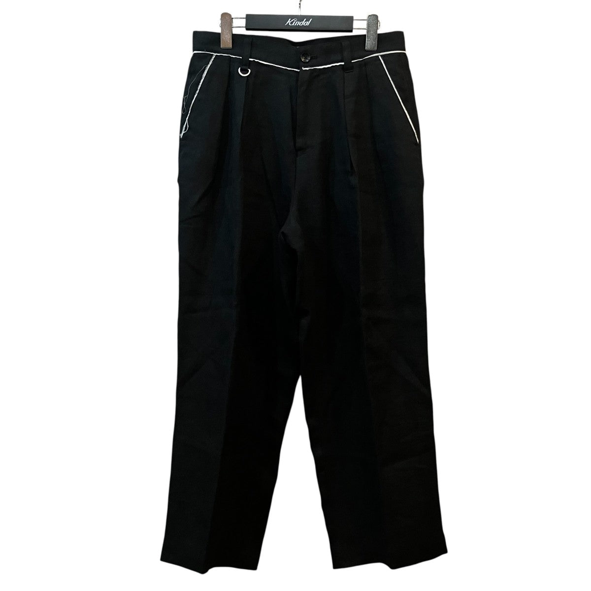 25AW「BRUSHED LINEN CUT-OFF PANTS」ファブリック2タックワイドパンツUE 252004