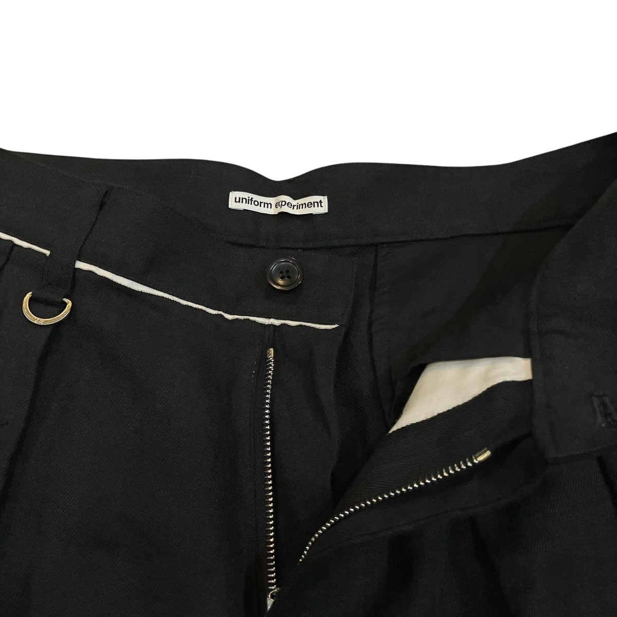 25AW「BRUSHED LINEN CUT-OFF PANTS」ファブリック2タックワイドパンツUE 252004