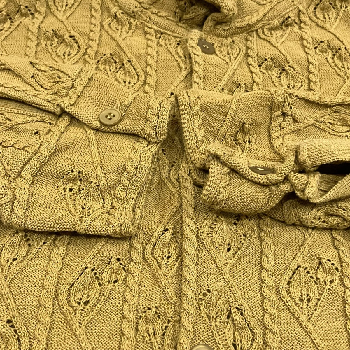 OWNESS クリスピー リーフ ニット シャツ 古着・中古-4枚目のアイテム画像