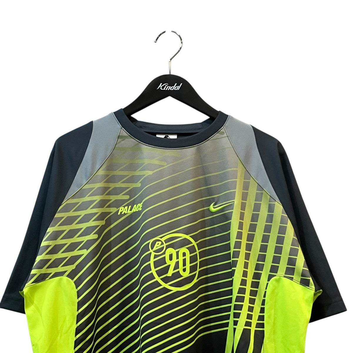 PALACE×NIKE 「TOTAL P90 JERSEY」ジャージTシャツ グレー×イエロー