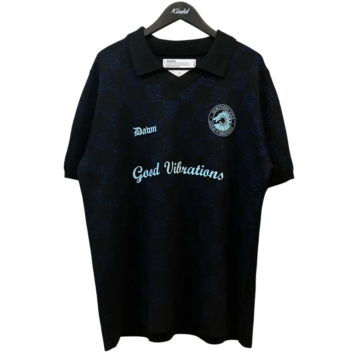 DAIRIKU 「Lame Soccer Uniform Knit Pullover」サッカーユニフォームニットポロシャツ23AW K 9 古着・中古-1枚目のアイテム画像