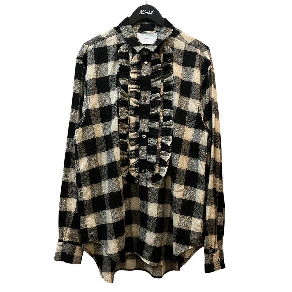 「FRILL OMBRE PLAID BLOUSE」フリルチェックシャツ23SSSH16
