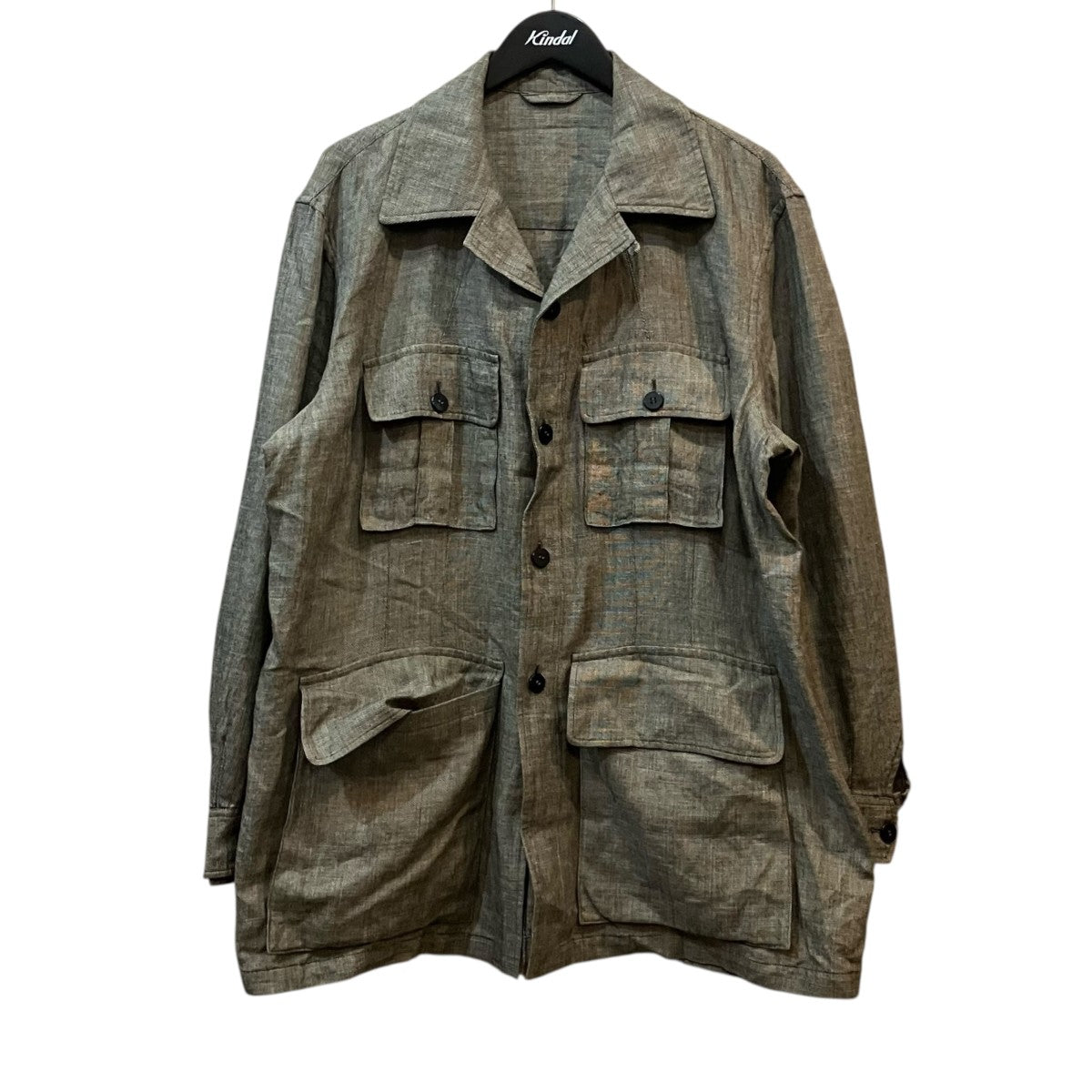 Cale WOOL LINEN SILK SAFARI JACKET シャツジャケット 古着・中古-1枚目のアイテム画像