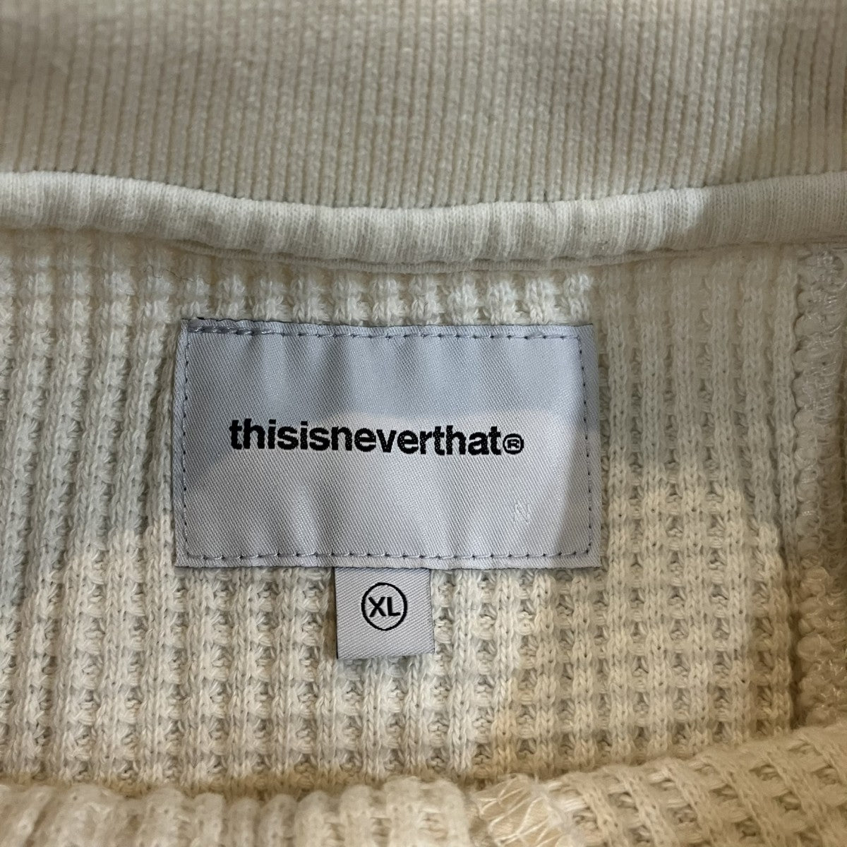 thisisneverthat ワッフルロングスリーブポロシャツ 古着・中古-5枚目のアイテム画像