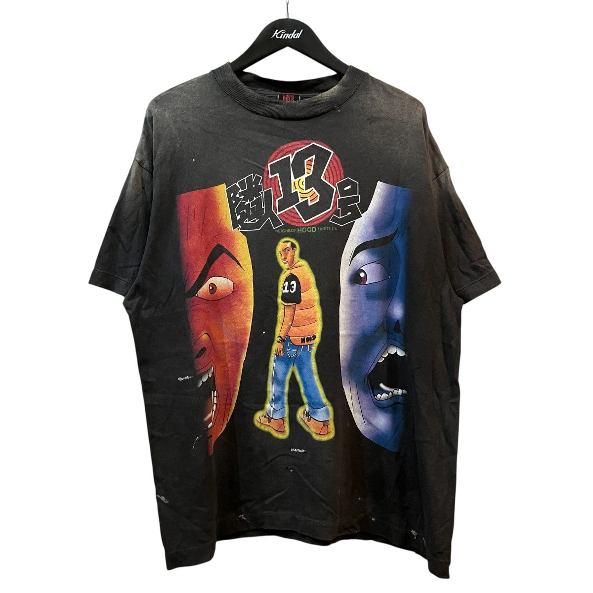 ヴィンテージ加工漫画プリントTシャツSM HR1 0000 C24