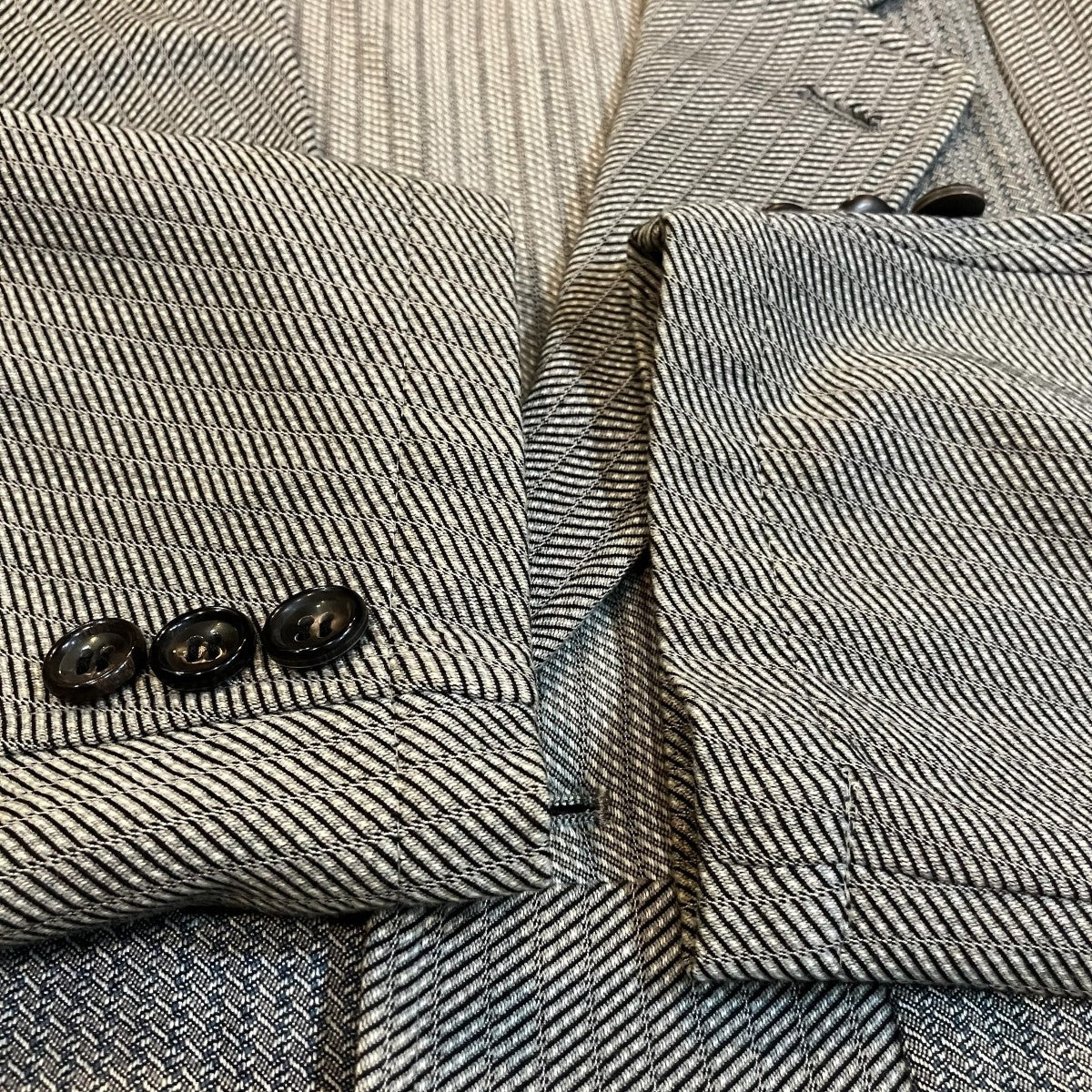 COMME des GARCONS HOMME 切り換えテーラードジャケット 古着・中古-4枚目のアイテム画像