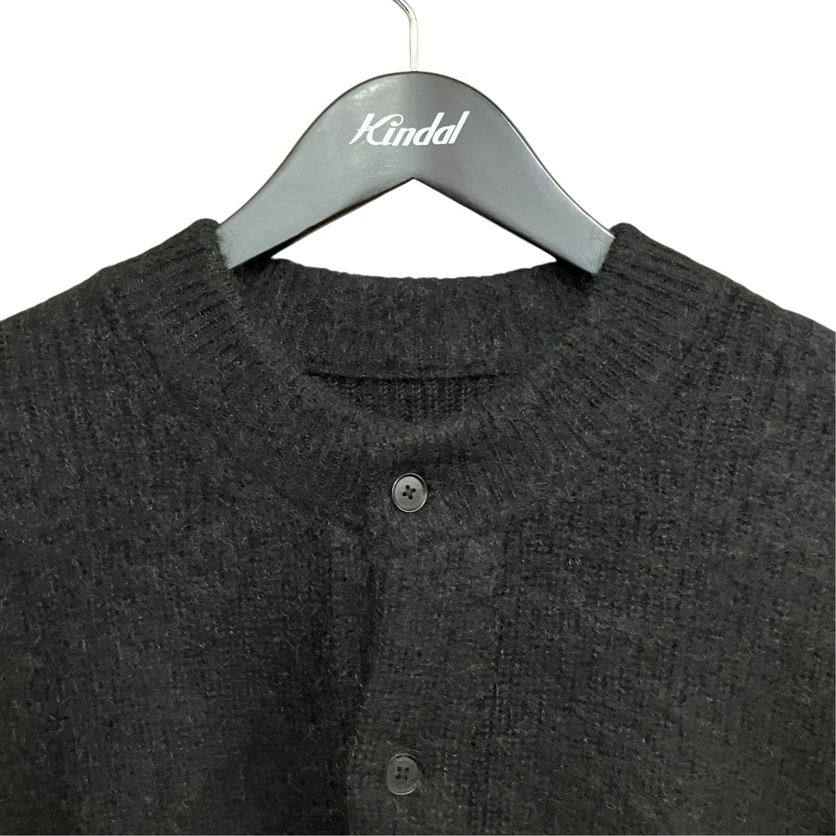 Kid Mohair Knit CardiganキッドモヘヤクルーネックカーディガンST.848