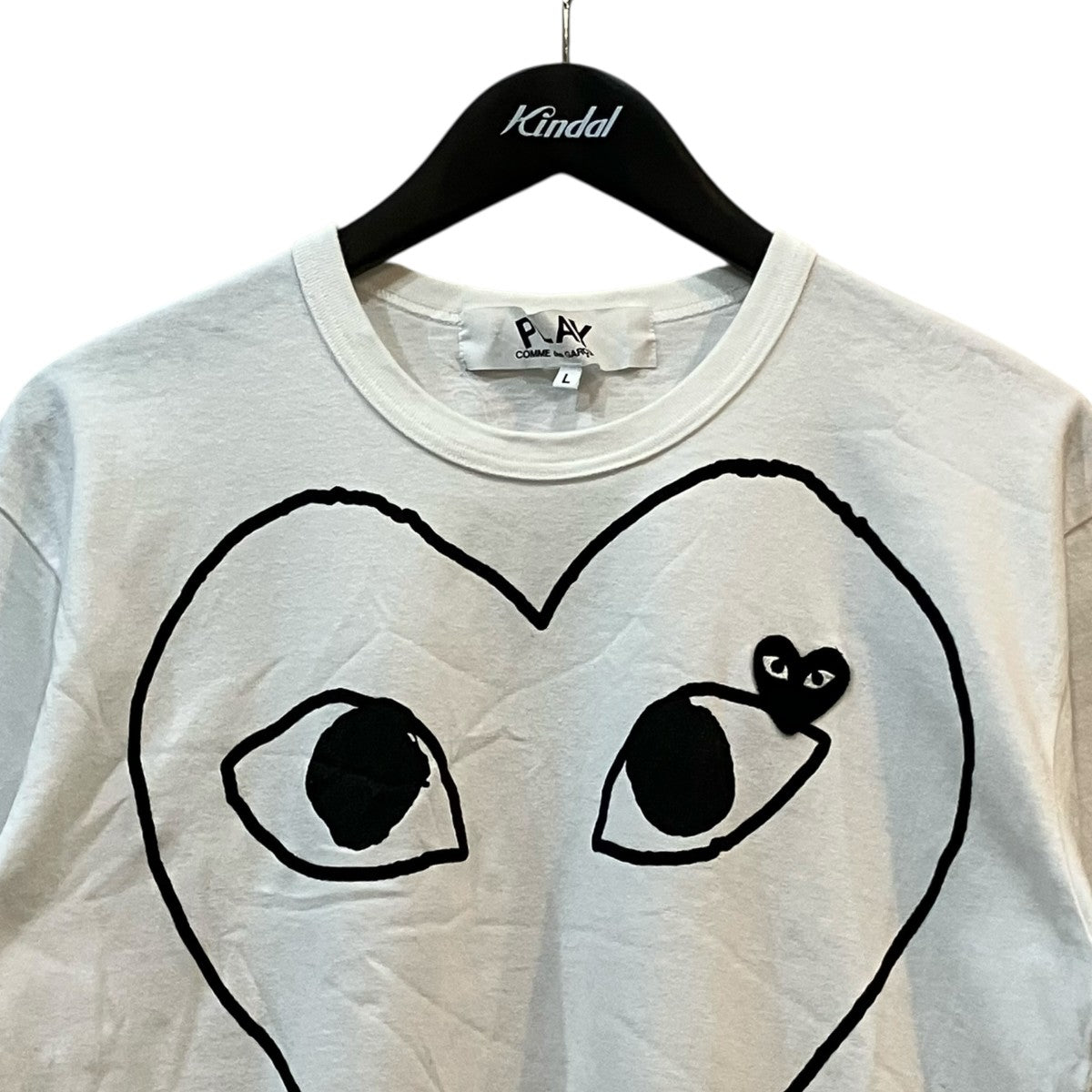 PLAY COMME des GARCONS ハートワッペンプリントTシャツAZ T102 古着・中古-3枚目のアイテム画像