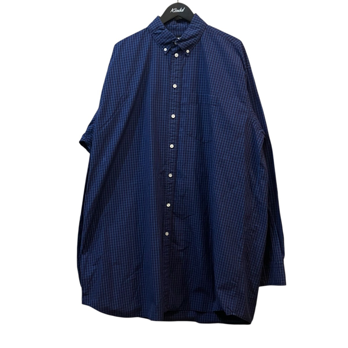 BALENCIAGA タータンチェック オーバーフィット ロングシャツ 古着・中古-1枚目のアイテム画像