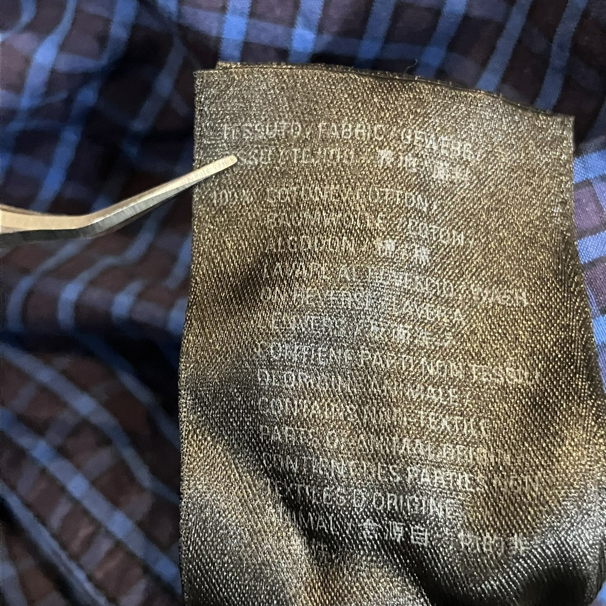 BALENCIAGA タータンチェック オーバーフィット ロングシャツ 古着・中古-6枚目のアイテム画像