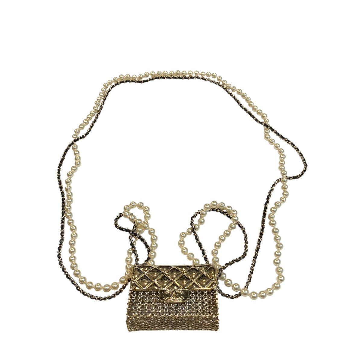 CHANEL マトラッセ フラップバッグネックレス 古着・中古-2枚目のアイテム画像