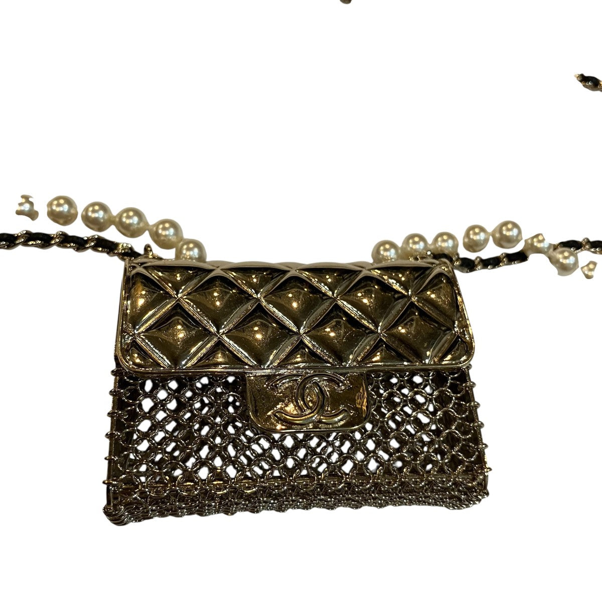 CHANEL マトラッセ フラップバッグネックレス 古着・中古-4枚目のアイテム画像