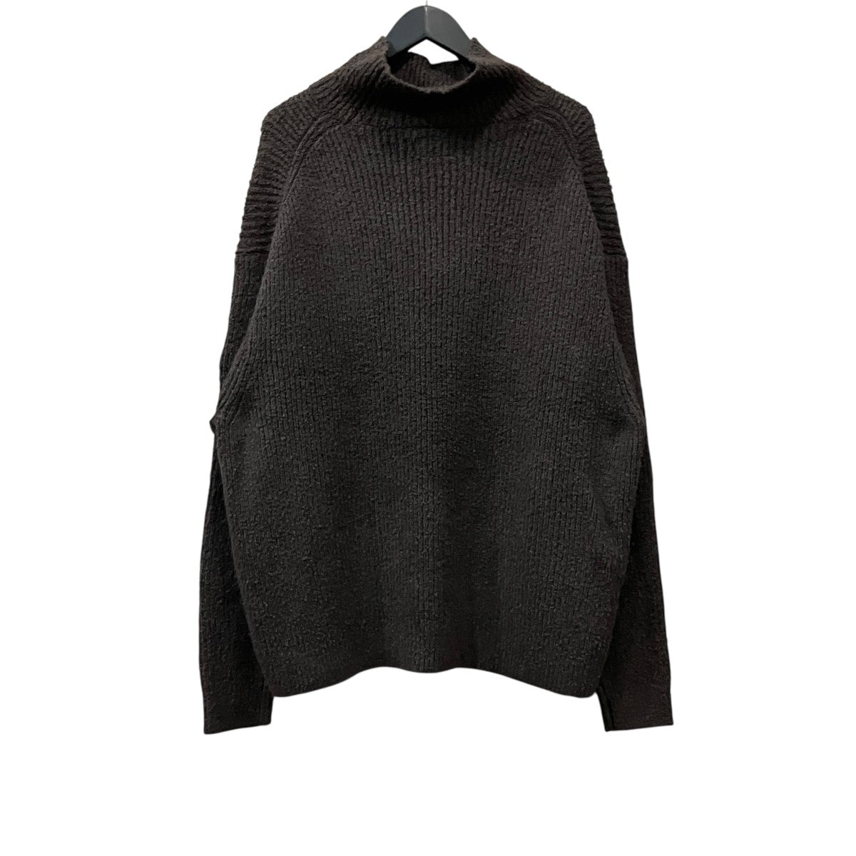 LOOSE NECK COTTON RIB KNIT タートルネックニット