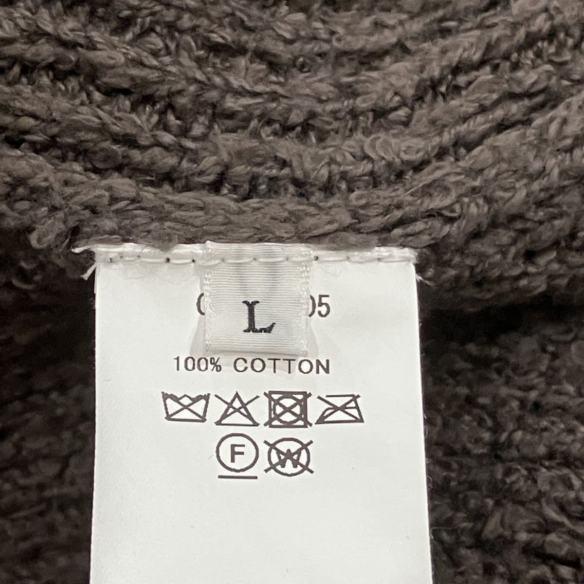 LOOSE NECK COTTON RIB KNIT タートルネックニット
