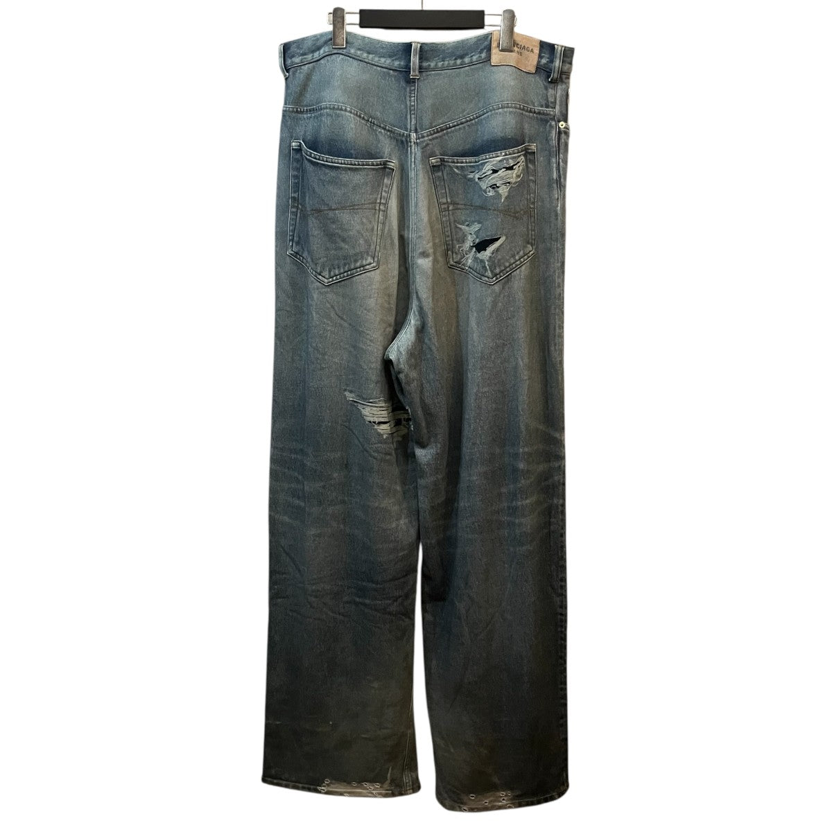 BALENCIAGA トロンプルイユ デニム柄 ワイドスウェットパンツ 古着・中古-2枚目のアイテム画像