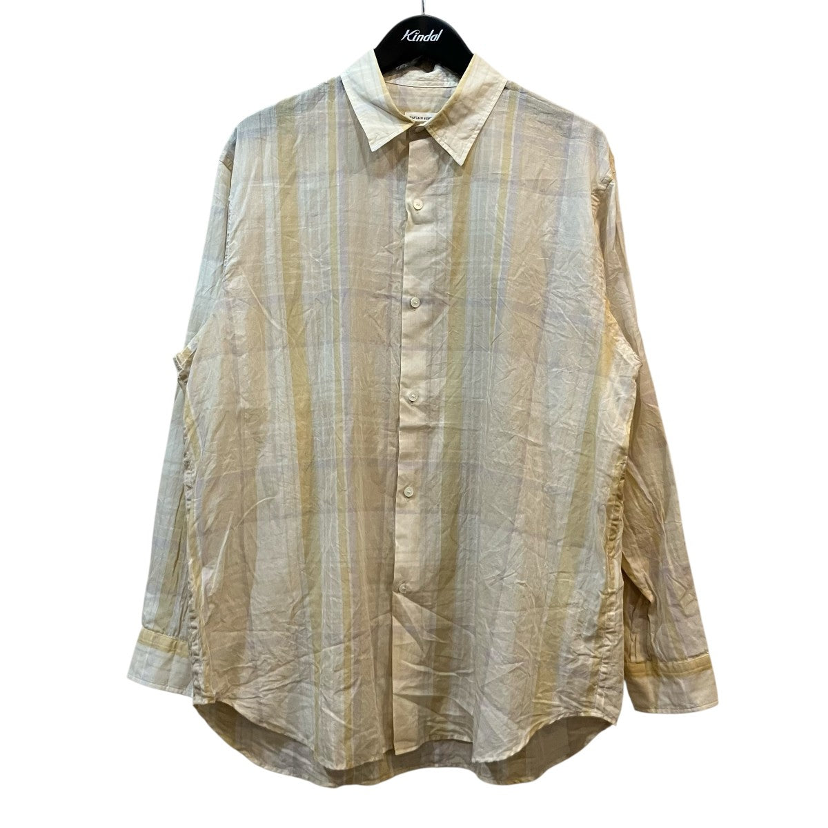KAPTAIN SUNSHINE ガーゼプラッド プレーンシャツKS26SSH14 古着・中古-1枚目のアイテム画像