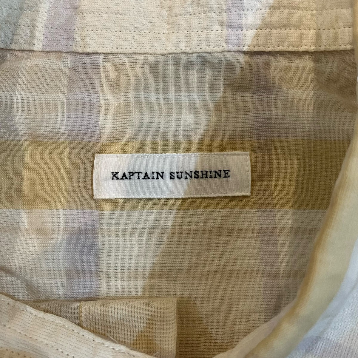 KAPTAIN SUNSHINE ガーゼプラッド プレーンシャツKS26SSH14 古着・中古-5枚目のアイテム画像