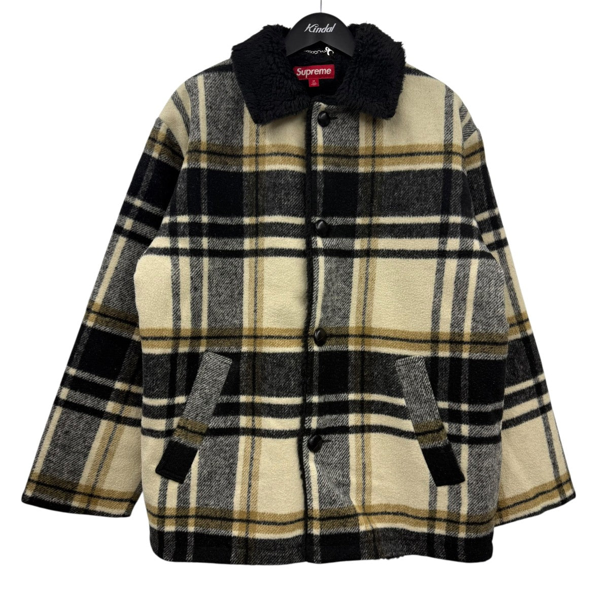 25AWPlaid Car Coatボアチェックコート