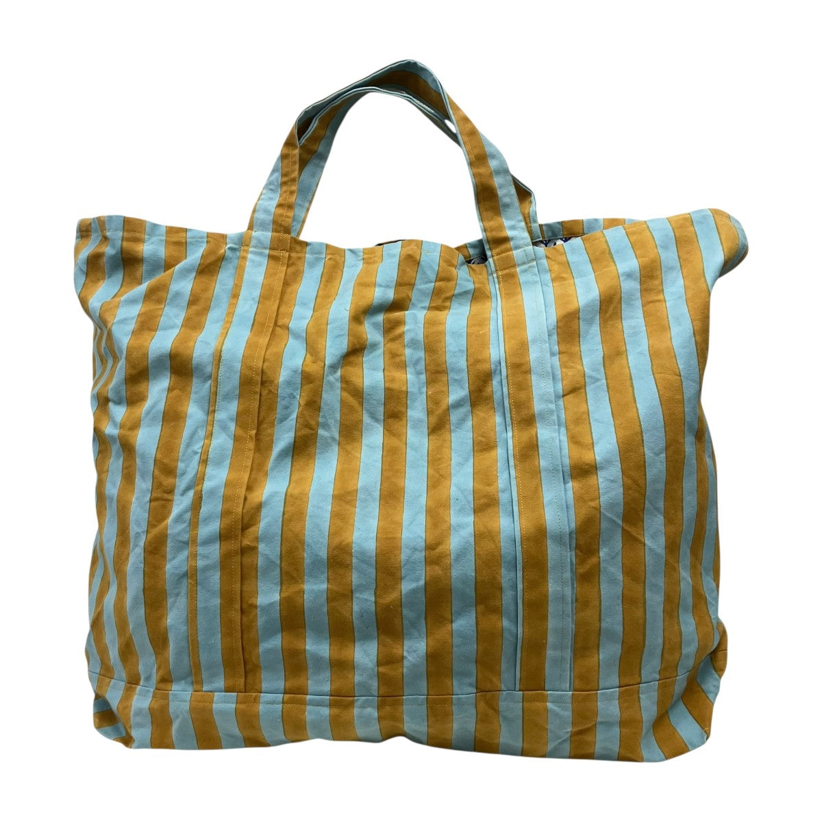 Ron Herman×SZ Blockprints リバーシブルトートバッグ ブルー×オレンジ
