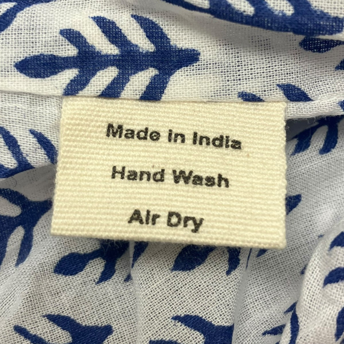 Ron Herman×SZ Blockprints リバーシブルトートバッグ ブルー×オレンジ