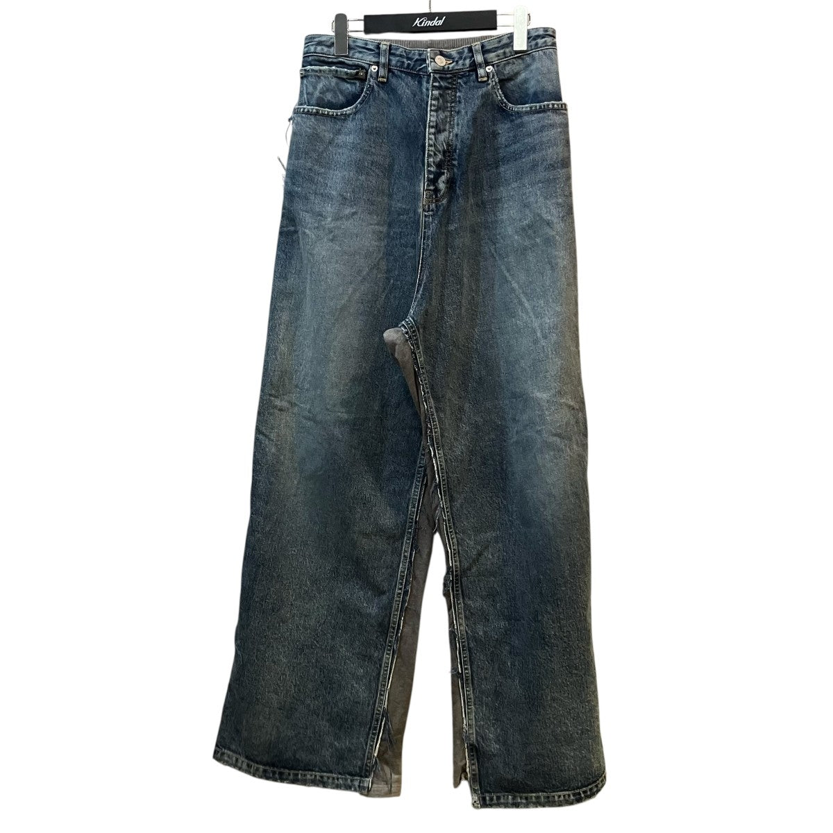 「HYBRID BAGGY JEANS」スウェットドッキングデニムパンツ738761